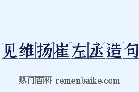 见维扬崔左丞造句是什么意思的图片